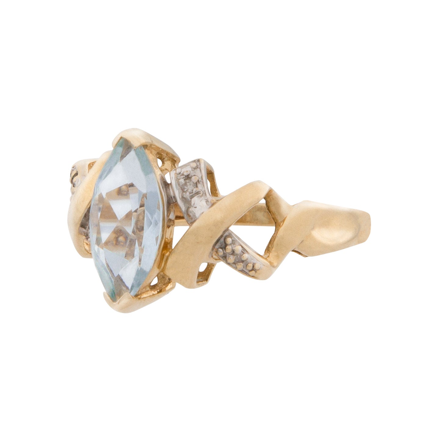 Anillo Diseño Especial Piedra Celeste