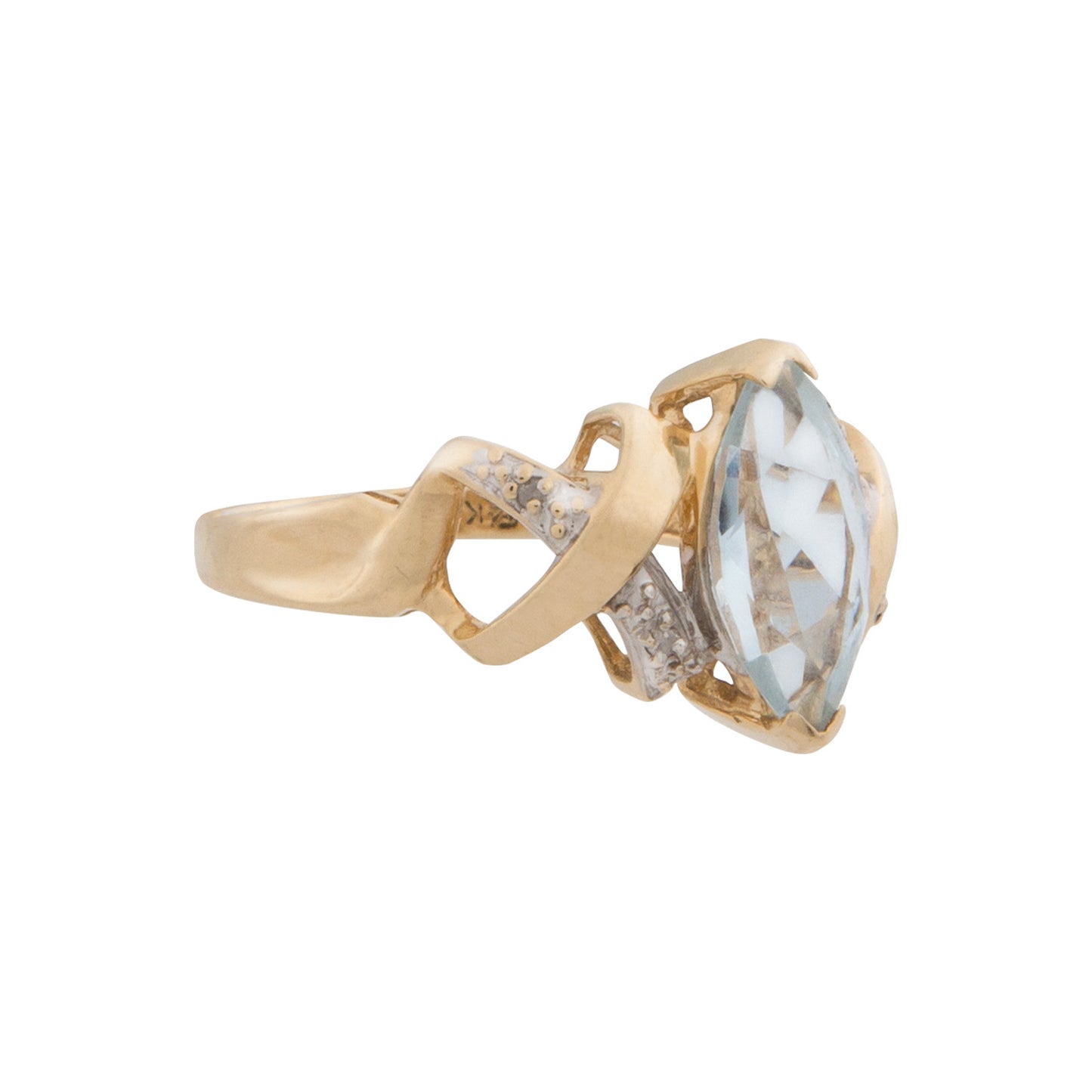 Anillo Diseño Especial Piedra Celeste