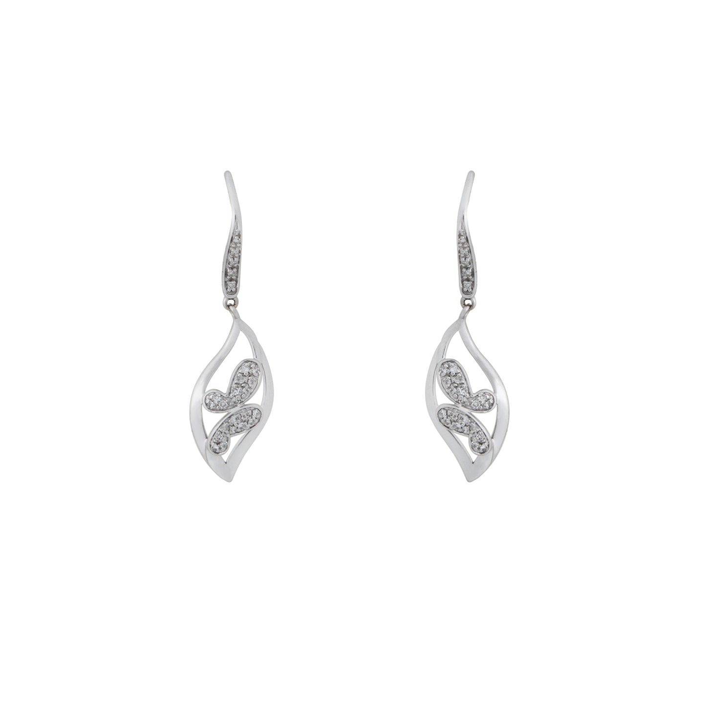 Aretes Diseño Hoja y Mariposa