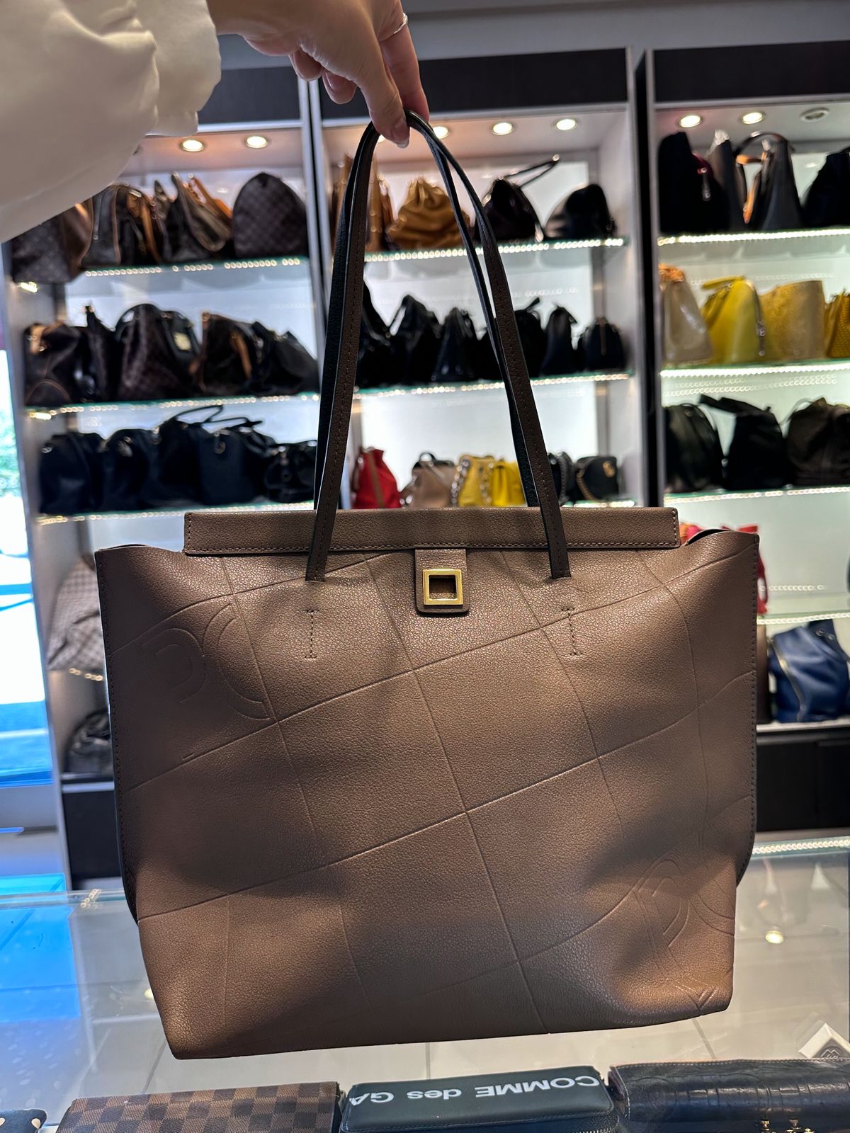 Bolso piel marron