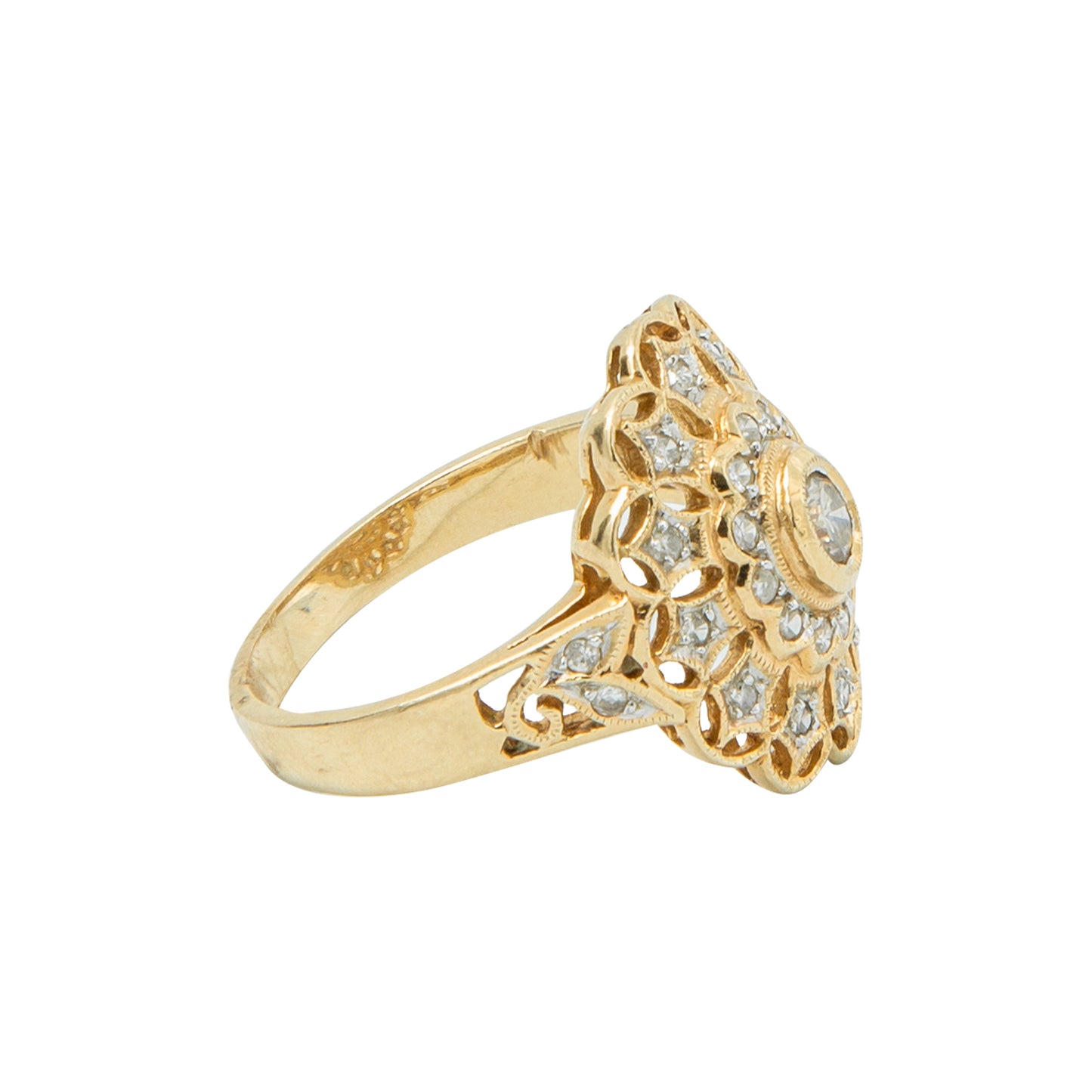 VENDIDO Anillo Diseño Flor Diamantes