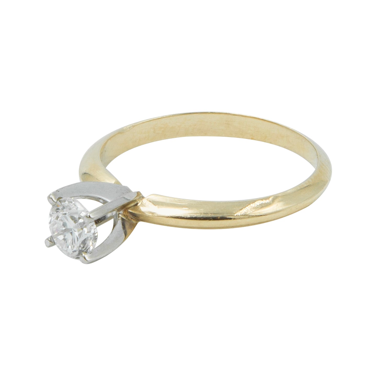 Anillo solitario en Oro amarillo 0.46