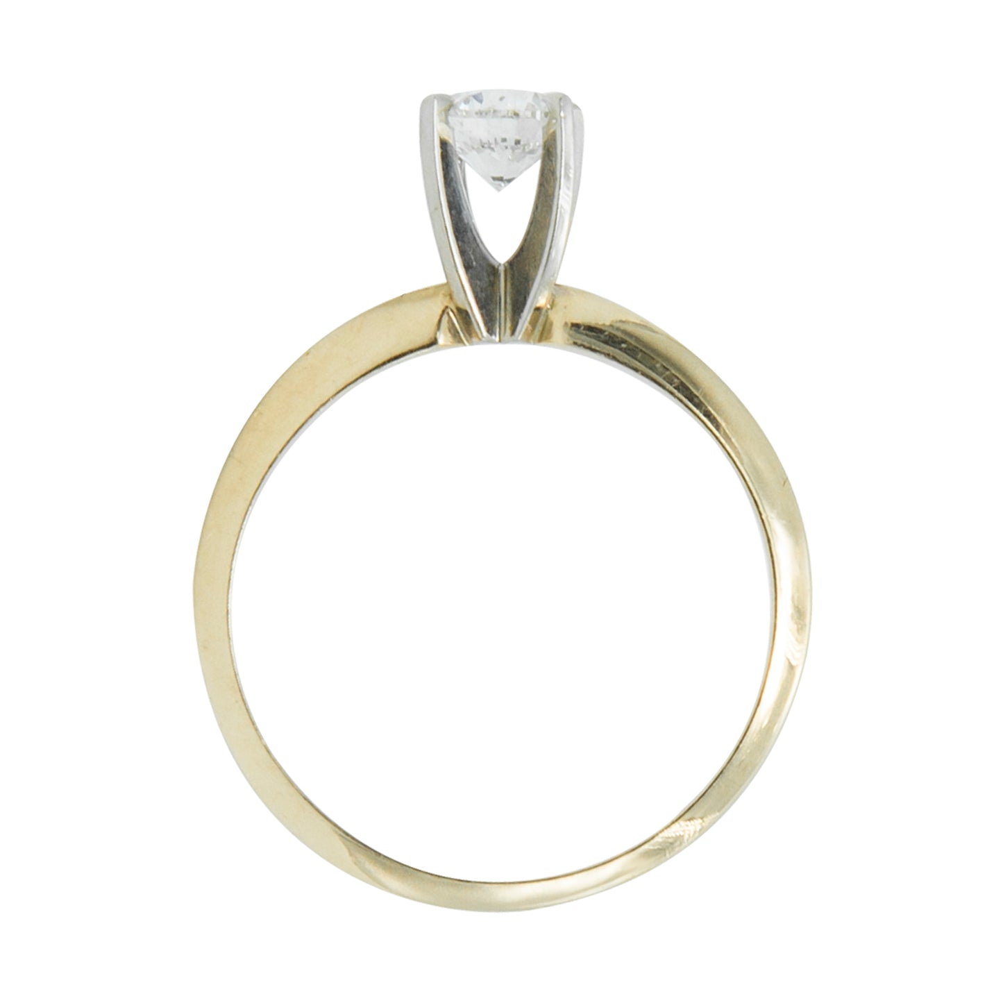 Anillo solitario en Oro amarillo 0.46