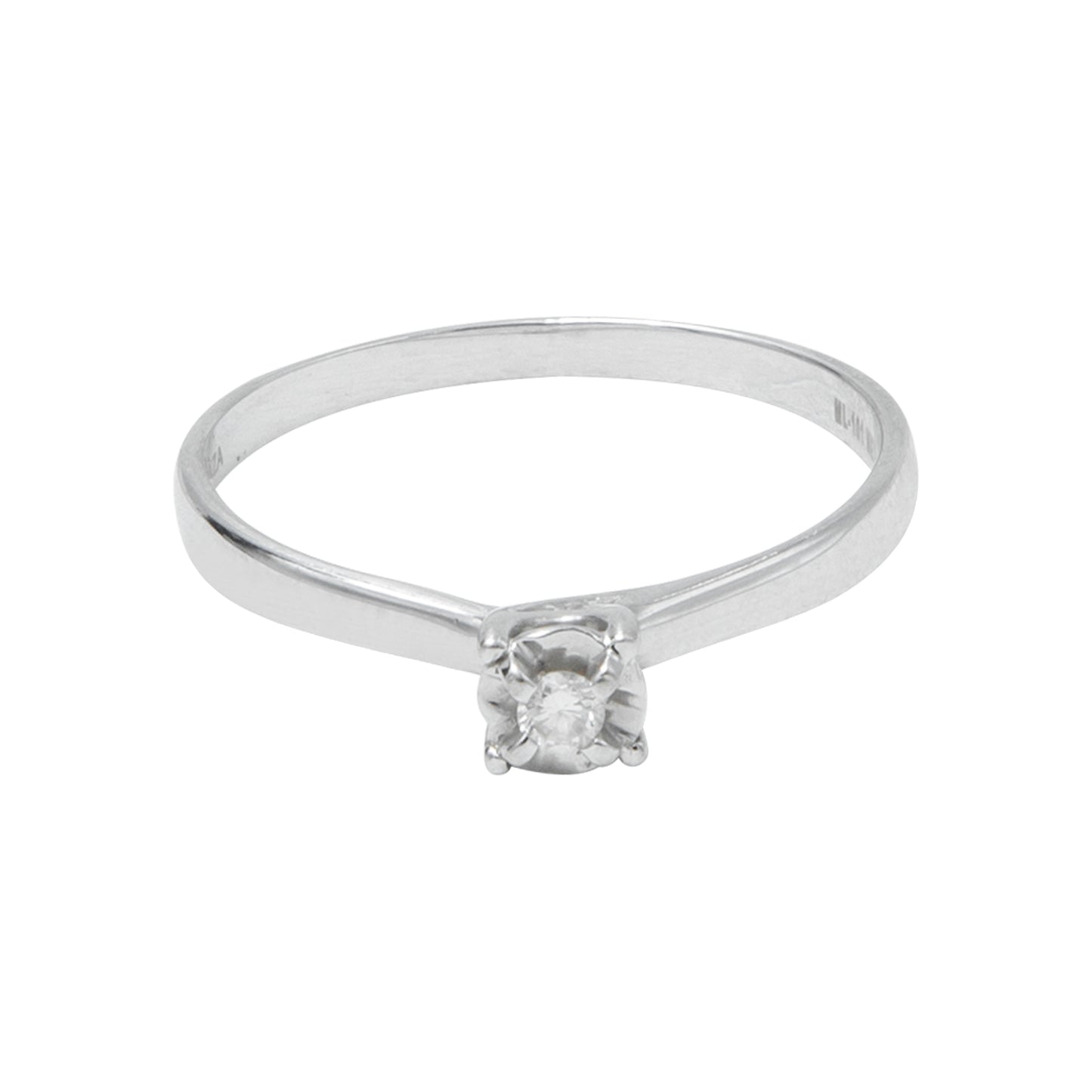 VENDIDO Anillo Oro Blanco 0.04 CT