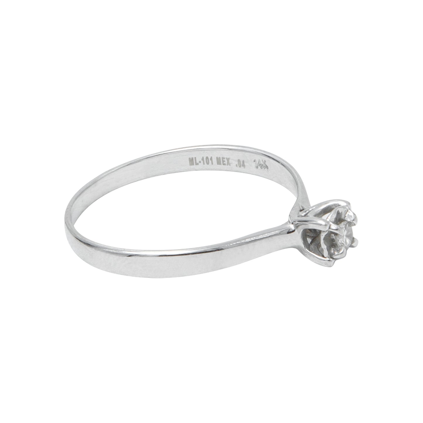 VENDIDO Anillo Oro Blanco 0.04 CT