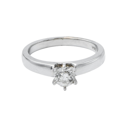 Anillo Solitario Oro Blanco Claridad SI2