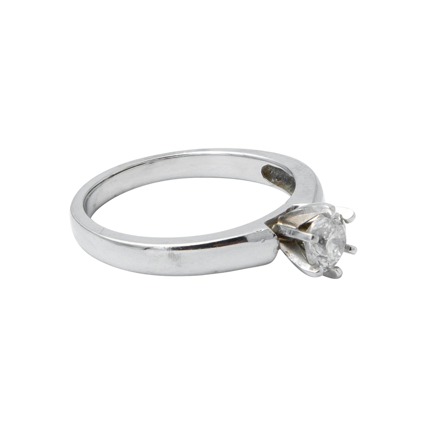 Anillo Solitario Oro Blanco Claridad SI2