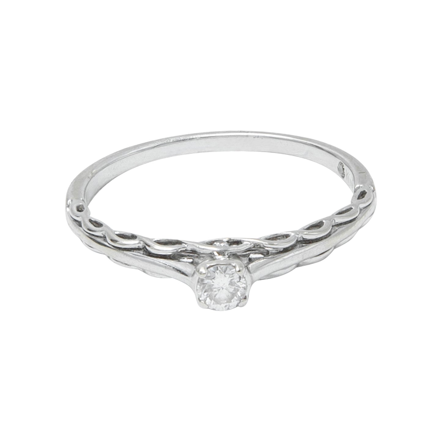 VENDIDO Anillo Oro Blanco 0.14 CT