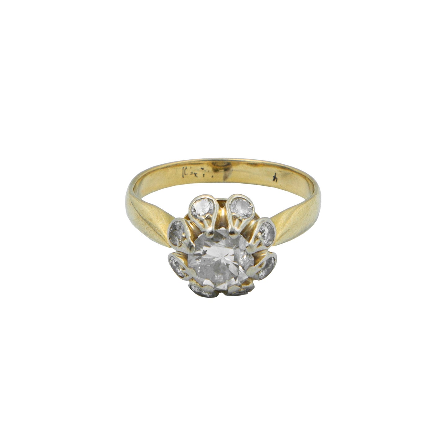 Anillo flor de Brillantes