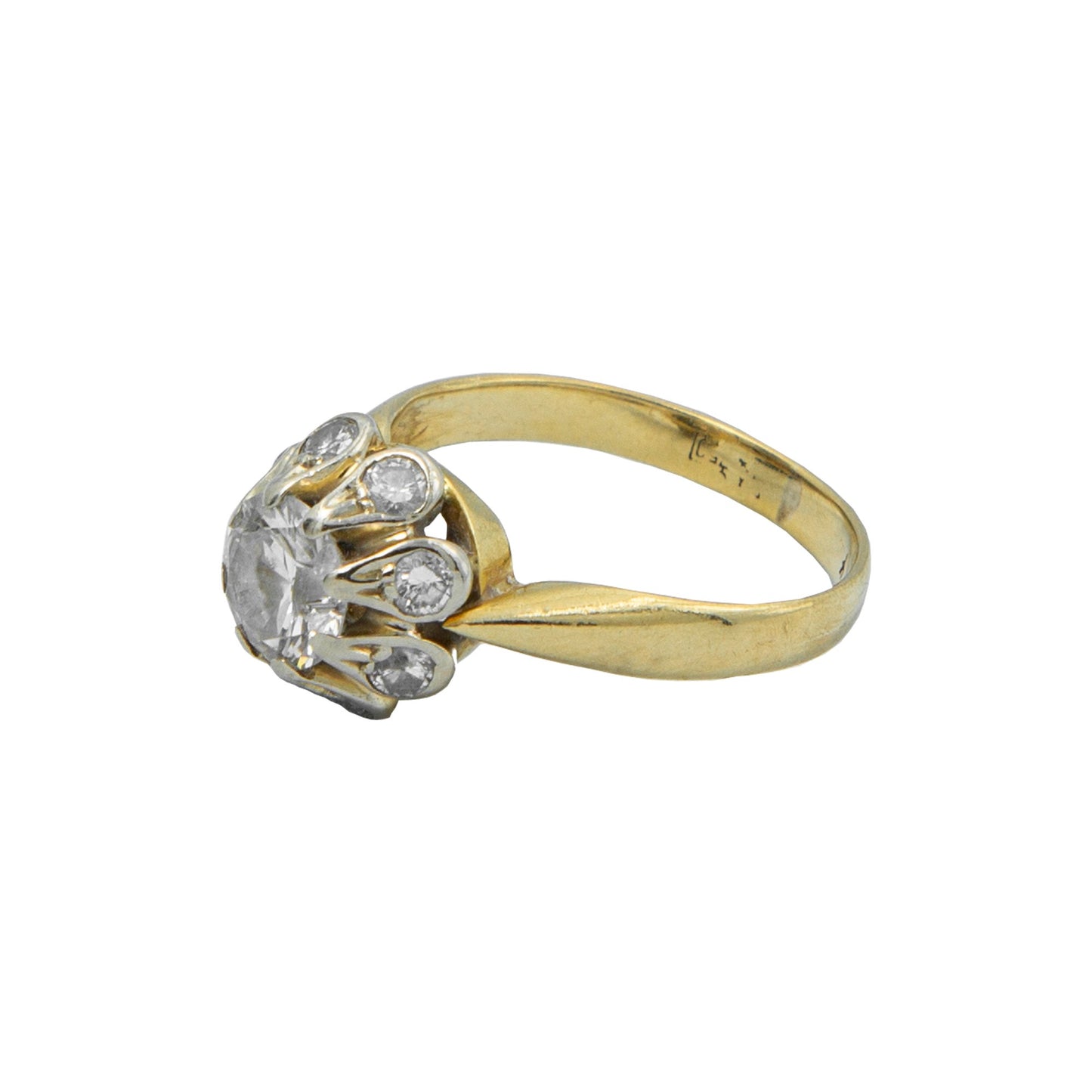 Anillo flor de Brillantes