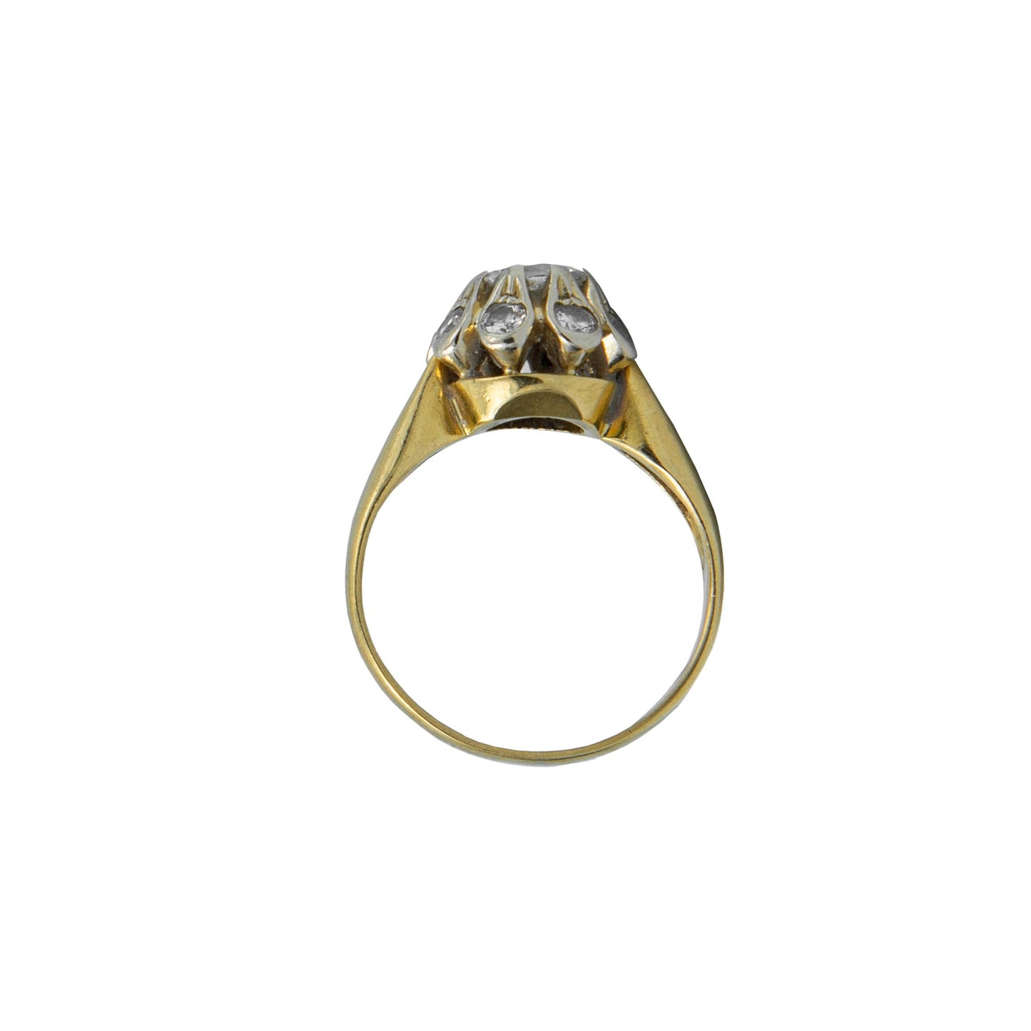 Anillo flor de Brillantes