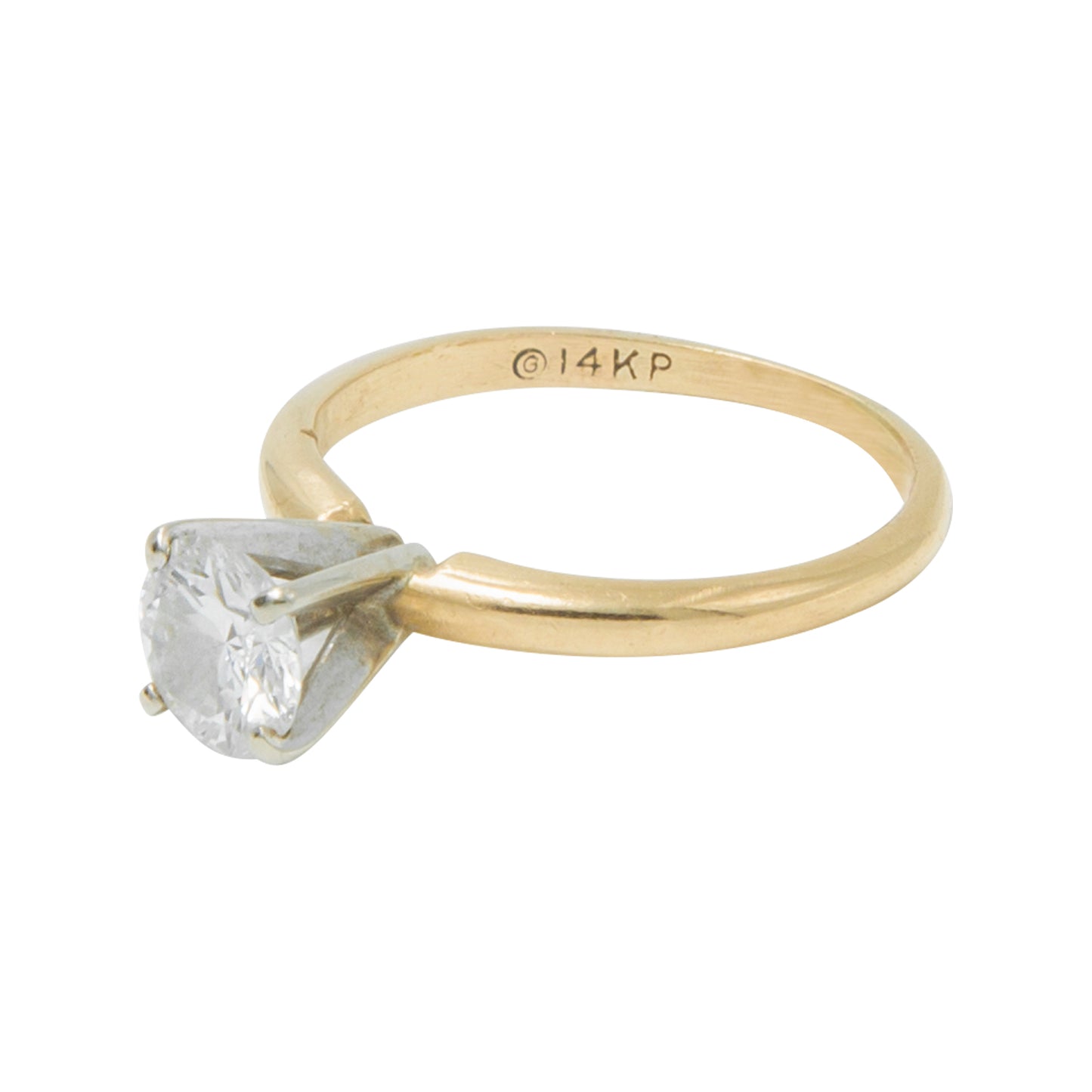 Anillo solitario 0.65 CT Oro amarillo