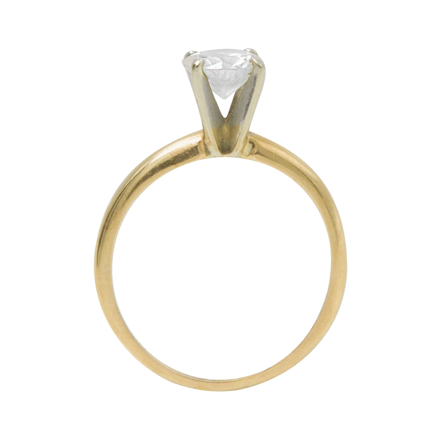 Anillo solitario 0.65 CT Oro amarillo