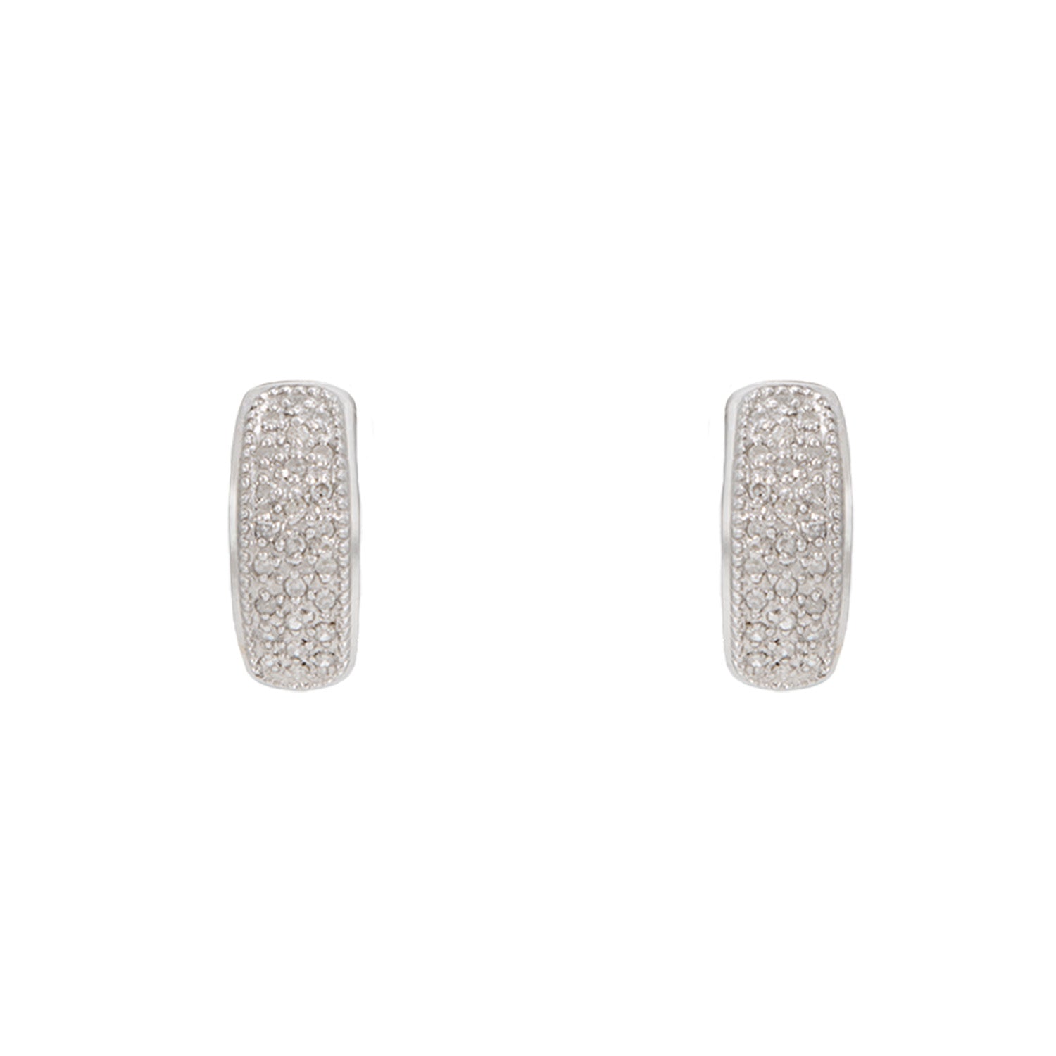 Juego de Aretes y Anillo en Oro Blanco de 14k