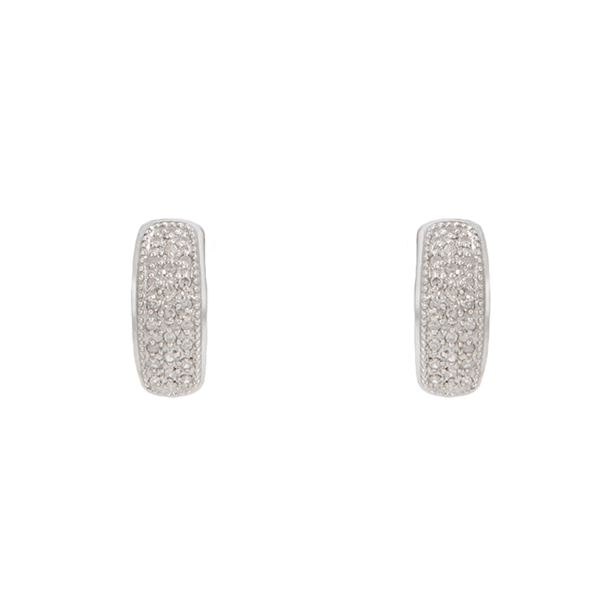 Juego de Aretes y Anillo en Oro Blanco de 14k