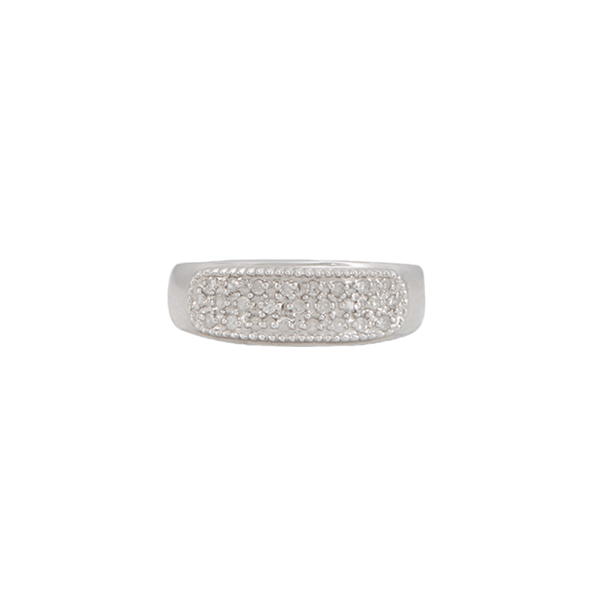 Juego de Aretes y Anillo en Oro Blanco de 14k
