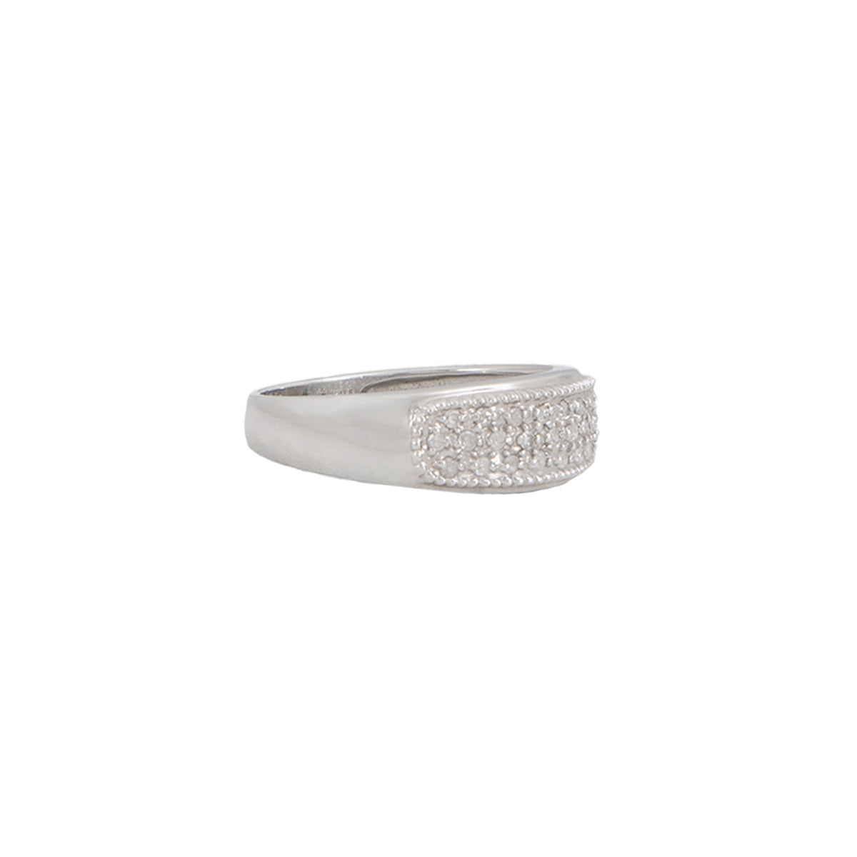 Juego de Aretes y Anillo en Oro Blanco de 14k