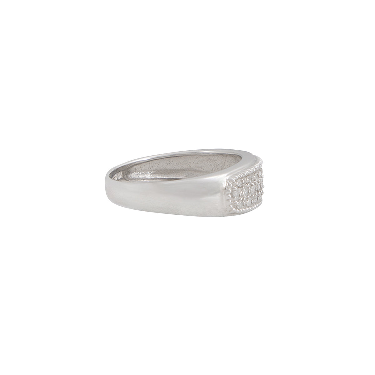 Juego de Aretes y Anillo en Oro Blanco de 14k