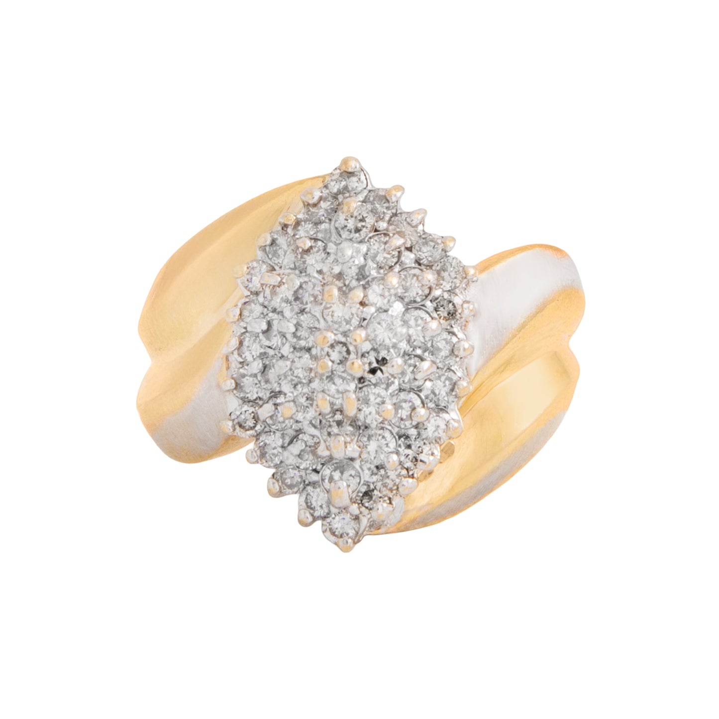 Anillo Diseño Piña Oro Combinado