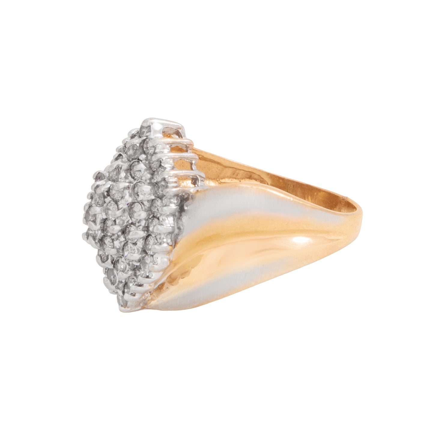 Anillo Diseño Piña Oro Combinado