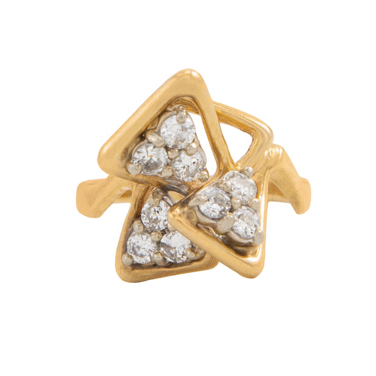 Anillo Diseño 3 Triángulos