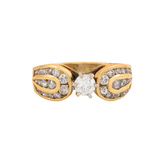 Anillo Solitario con Diamantes