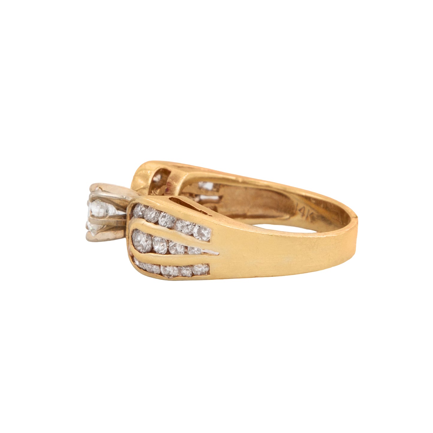 Anillo Solitario con Diamantes