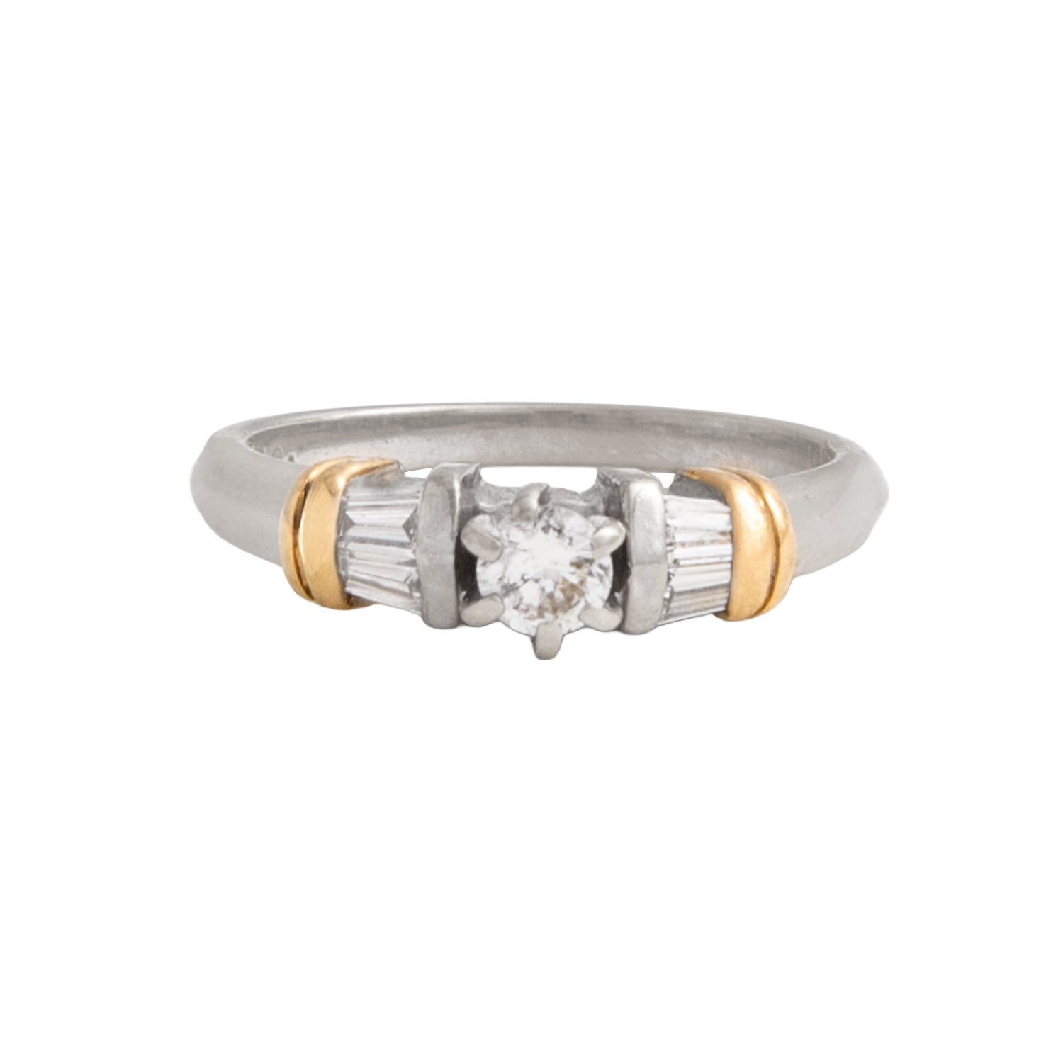 Anillo Oro Dos Tonos 14k