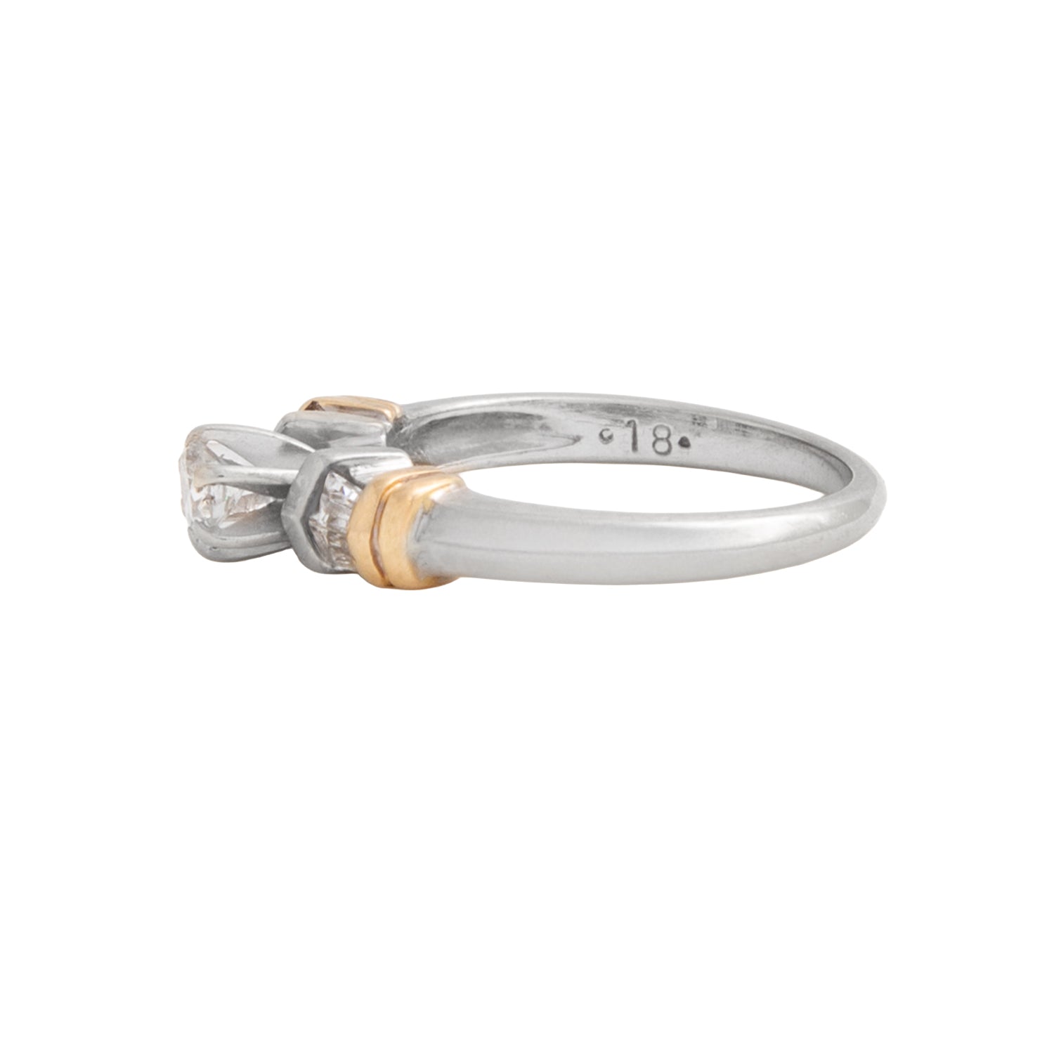 Anillo Oro Dos Tonos 14k