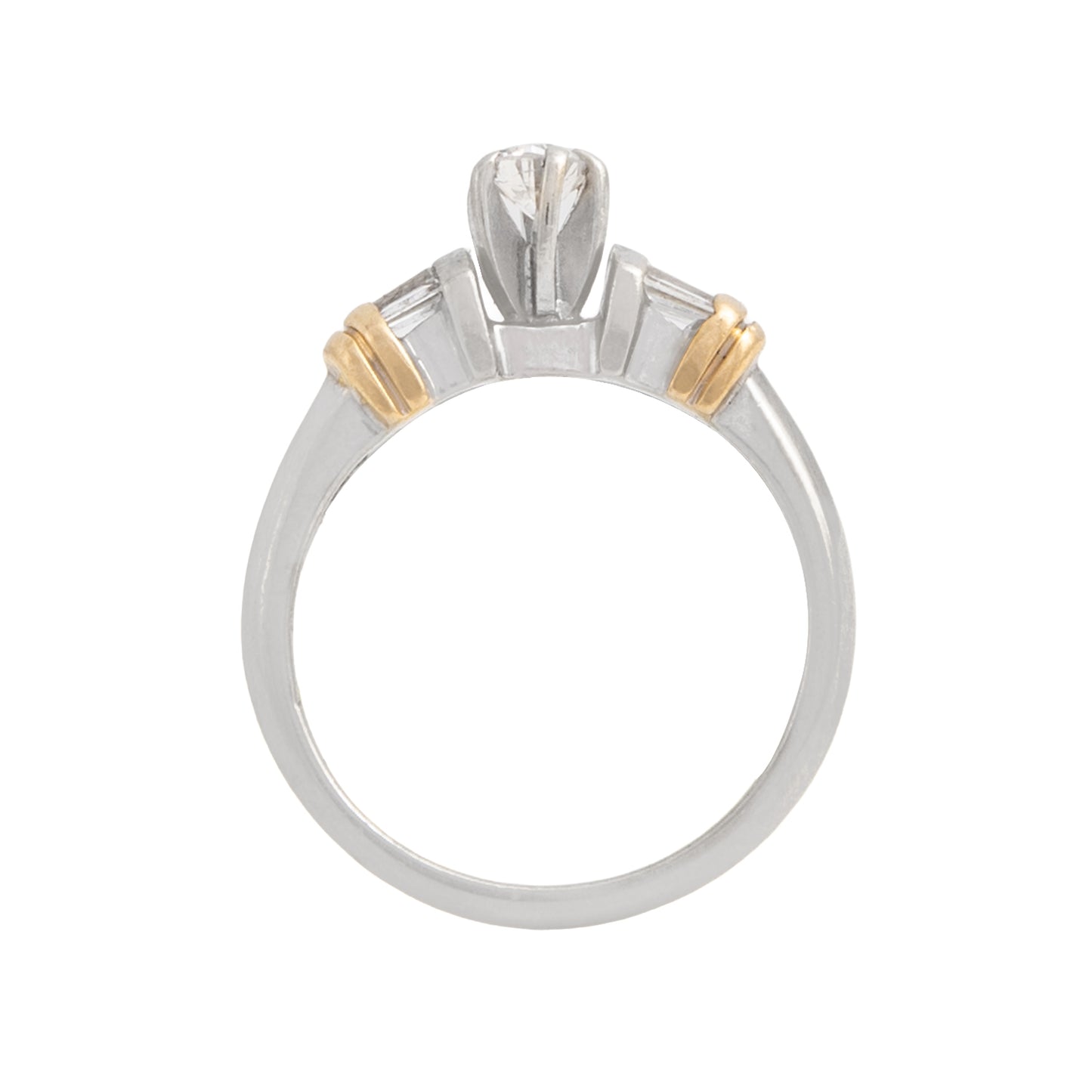 Anillo Oro Dos Tonos 14k