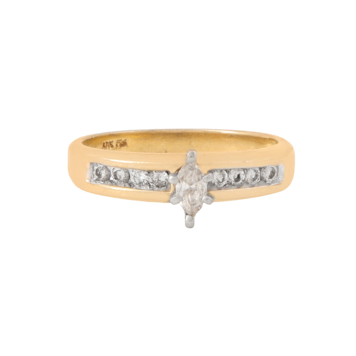 Anillo Solitario Marquise .20 CT