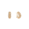 Juego de Aretes y Anillo en Oro Dos Tonos de 14k