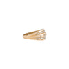 Juego de Aretes y Anillo en Oro Dos Tonos de 14k