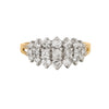 Anillo Racimo en Oro de Dos Tonos 14K