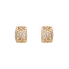 Arracada Ancha con Diamantes 18K