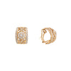 Arracada Ancha con Diamantes 18K