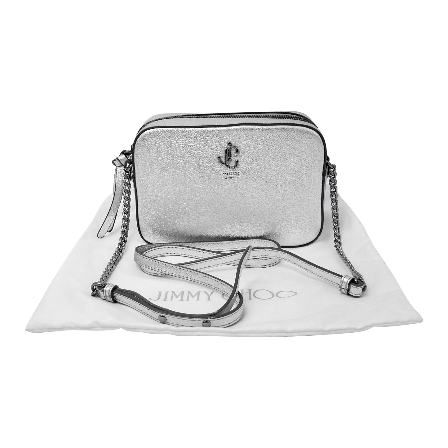 Crossbody Camera Small plata metálico