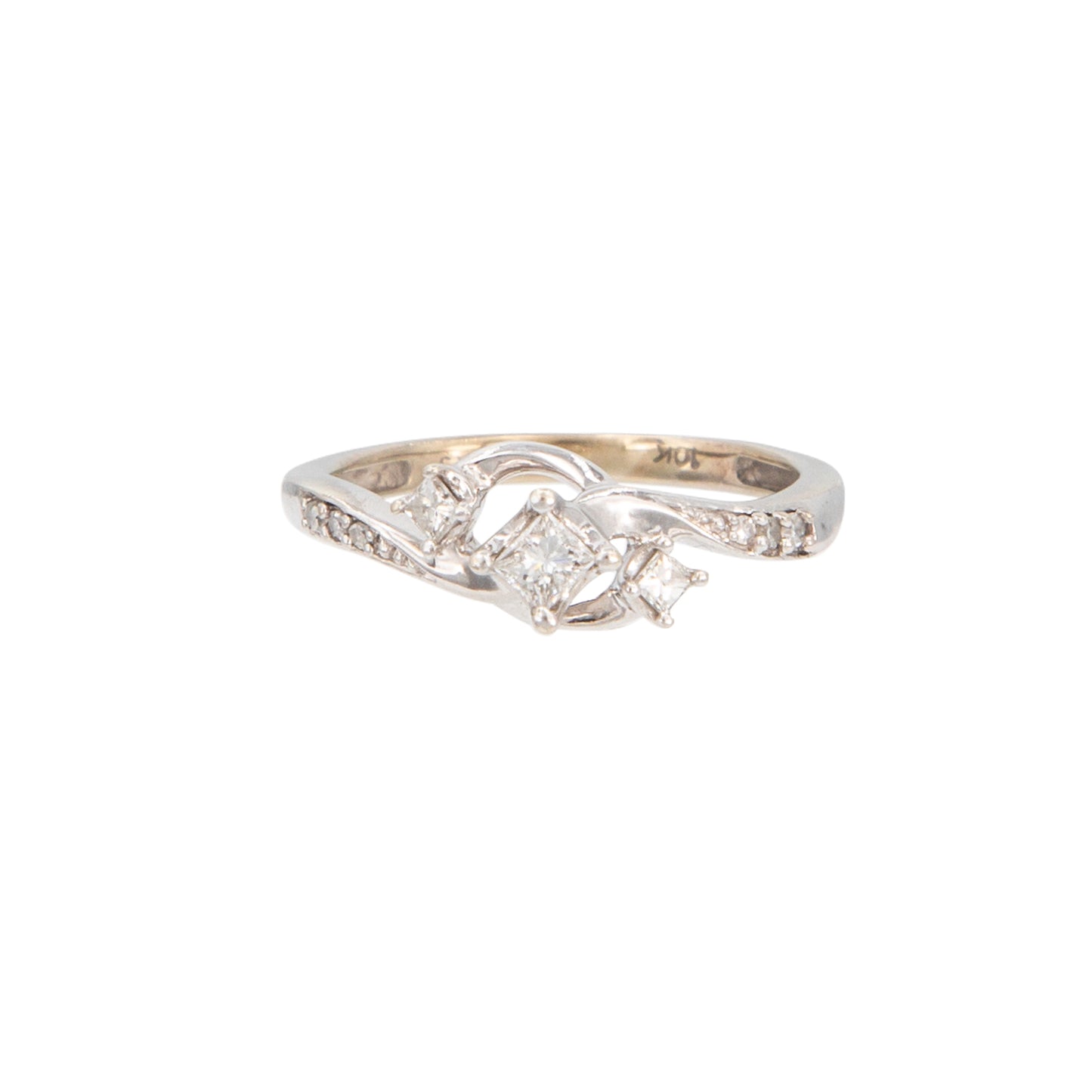 Anillo Con diamante Central Princess 0.16CT