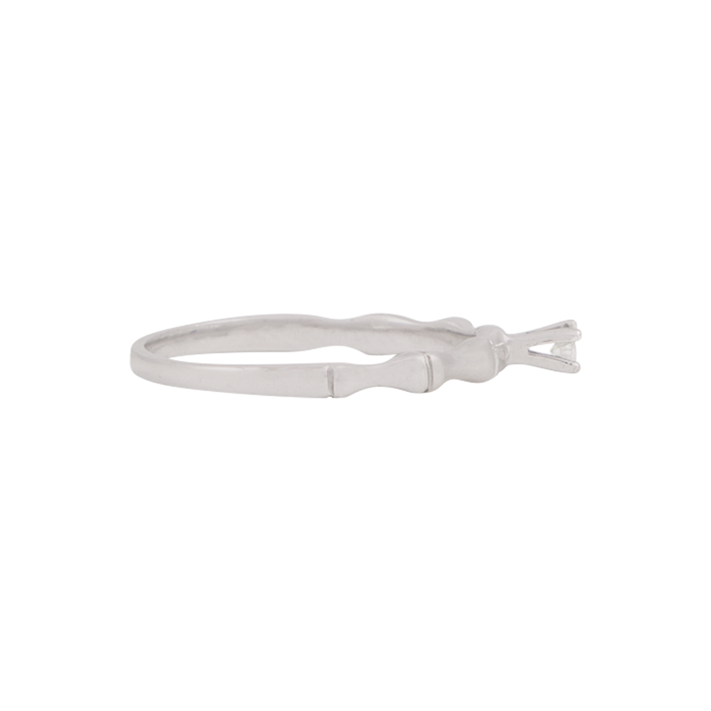 Anillo Solitario Diseño Bambú