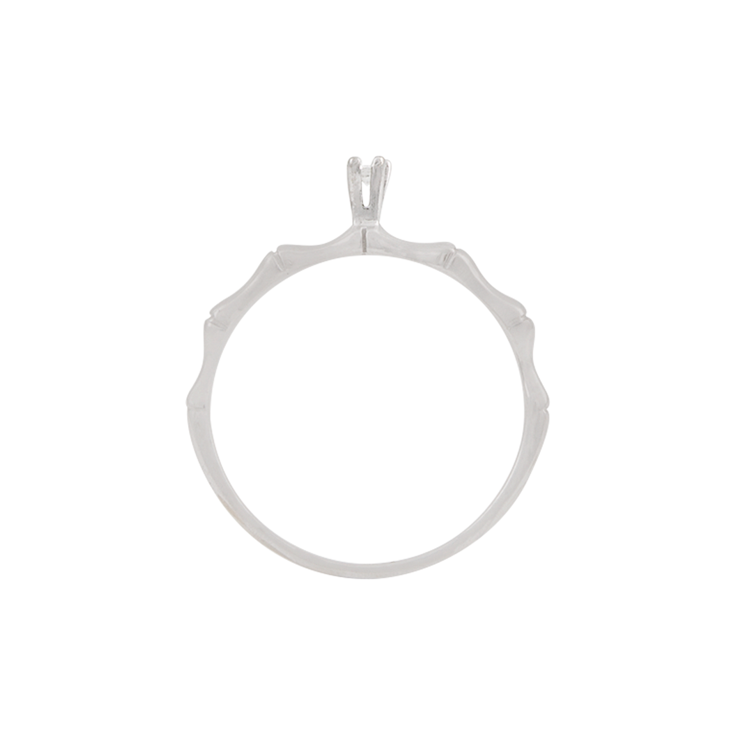 Anillo Solitario Diseño Bambú