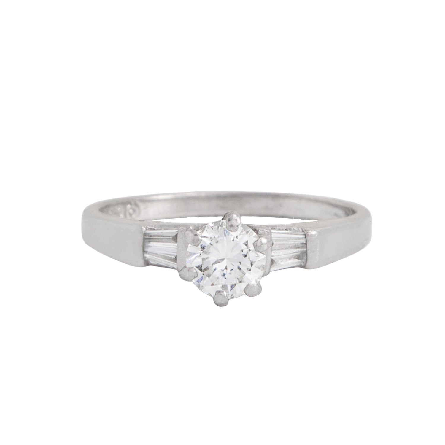 Anillo Solitario Platino