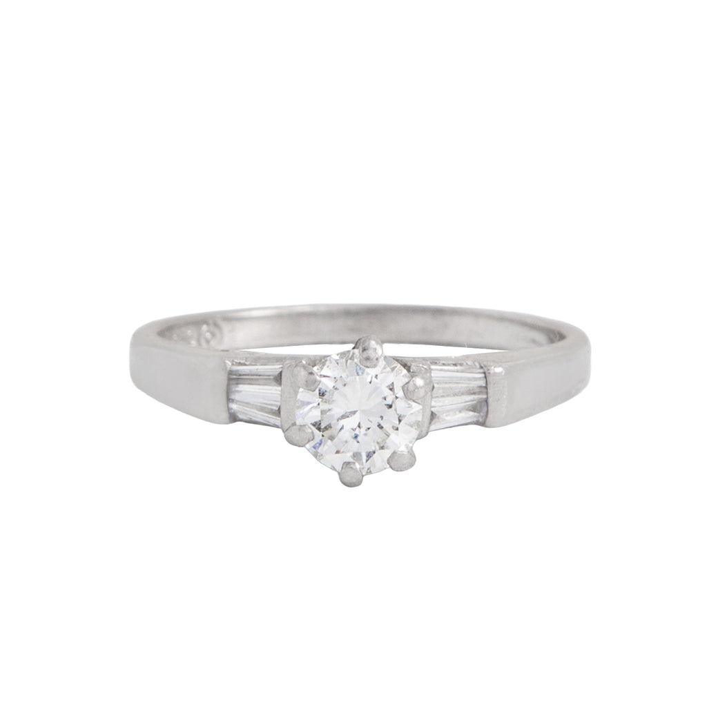 Anillo Solitario Platino