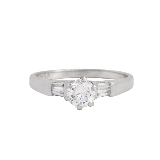 Anillo Solitario Platino