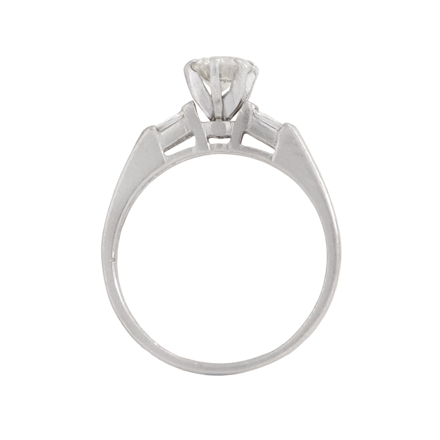 Anillo Solitario Platino