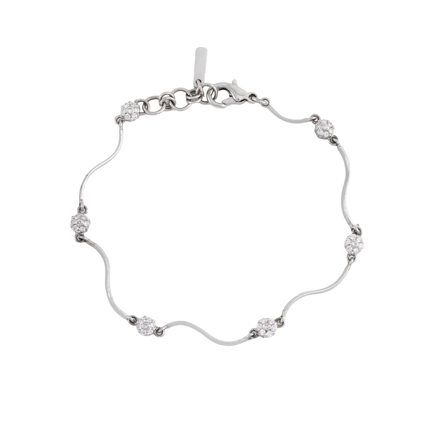 Pulsera Oro Blanco 18k