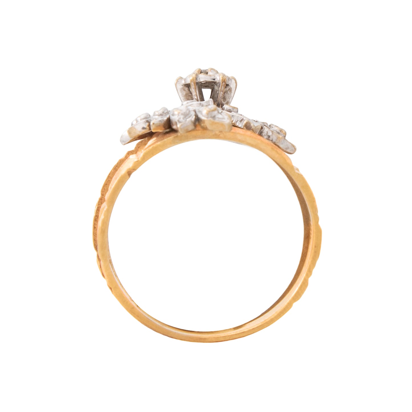 Anillo Tipo Alianza Diseño Hojas