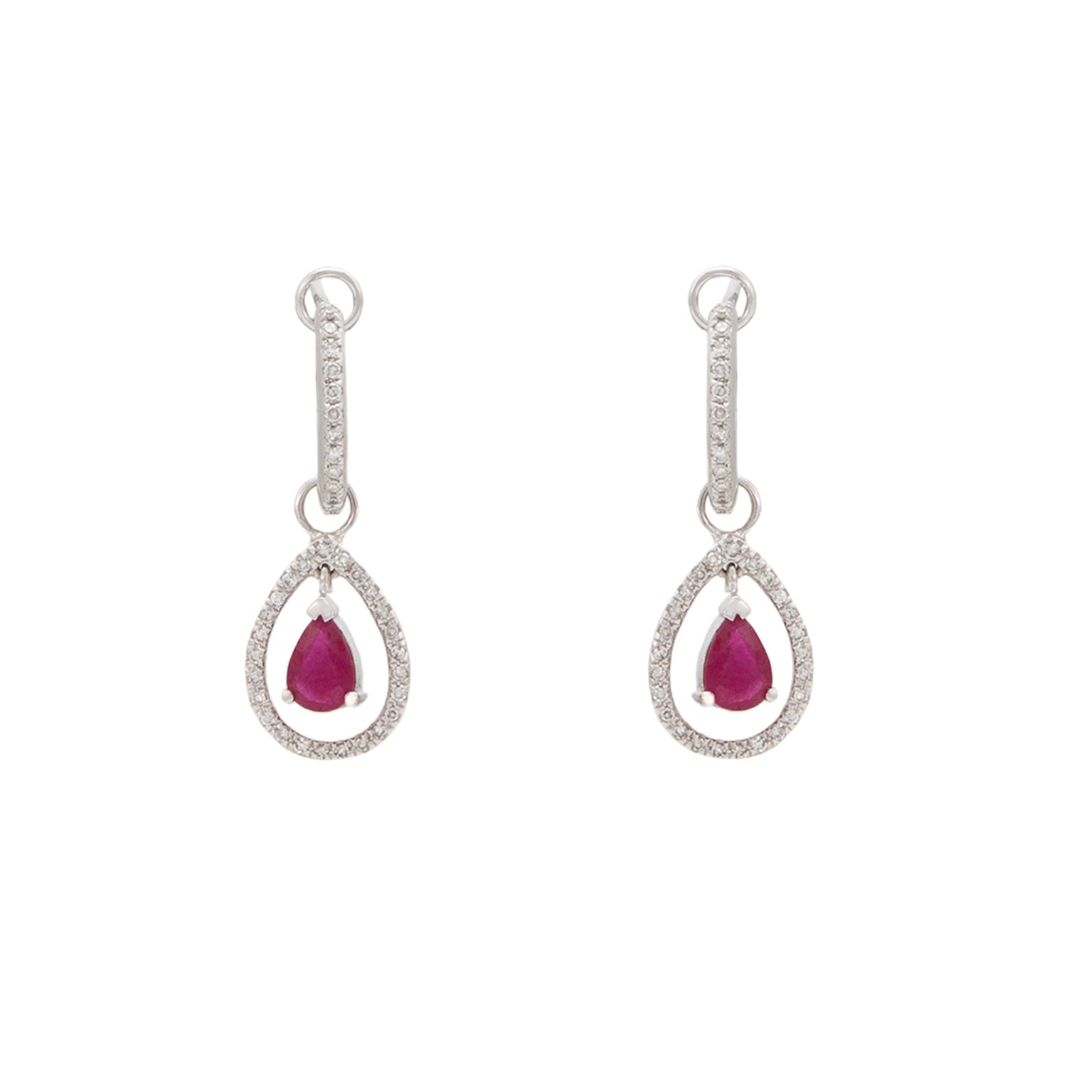 Aretes con Rubí y Diamantes