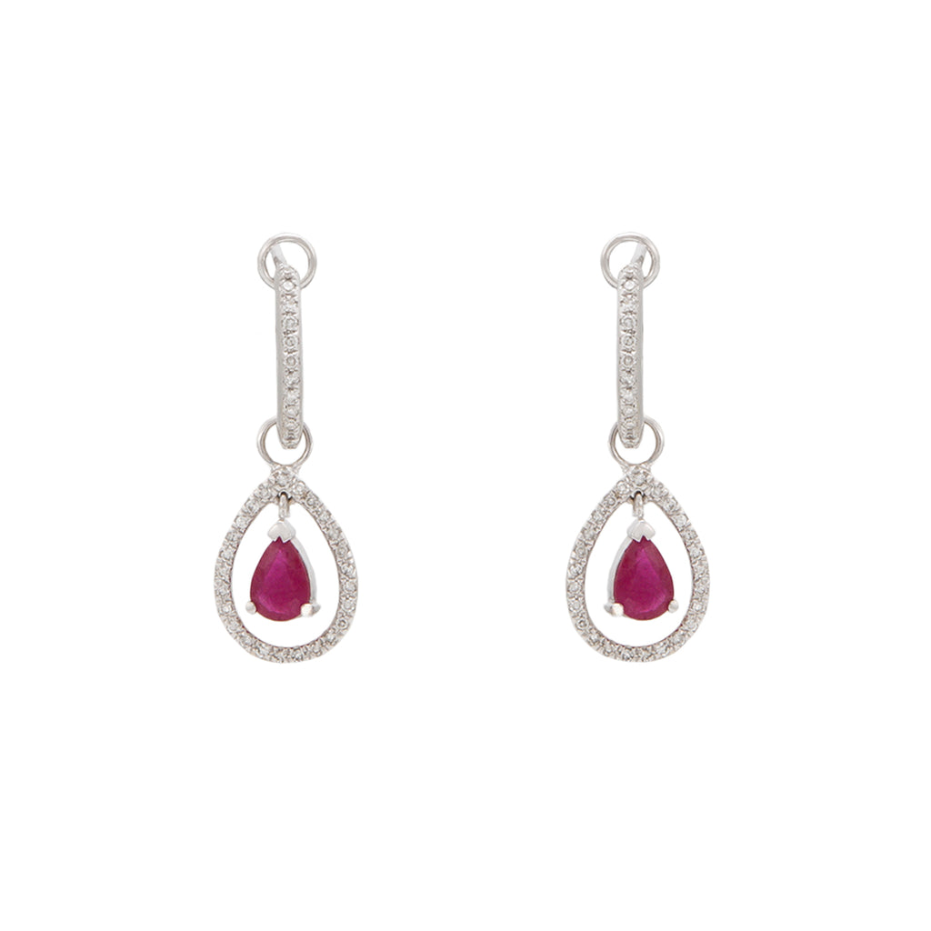 Aretes con Rubí y Diamantes