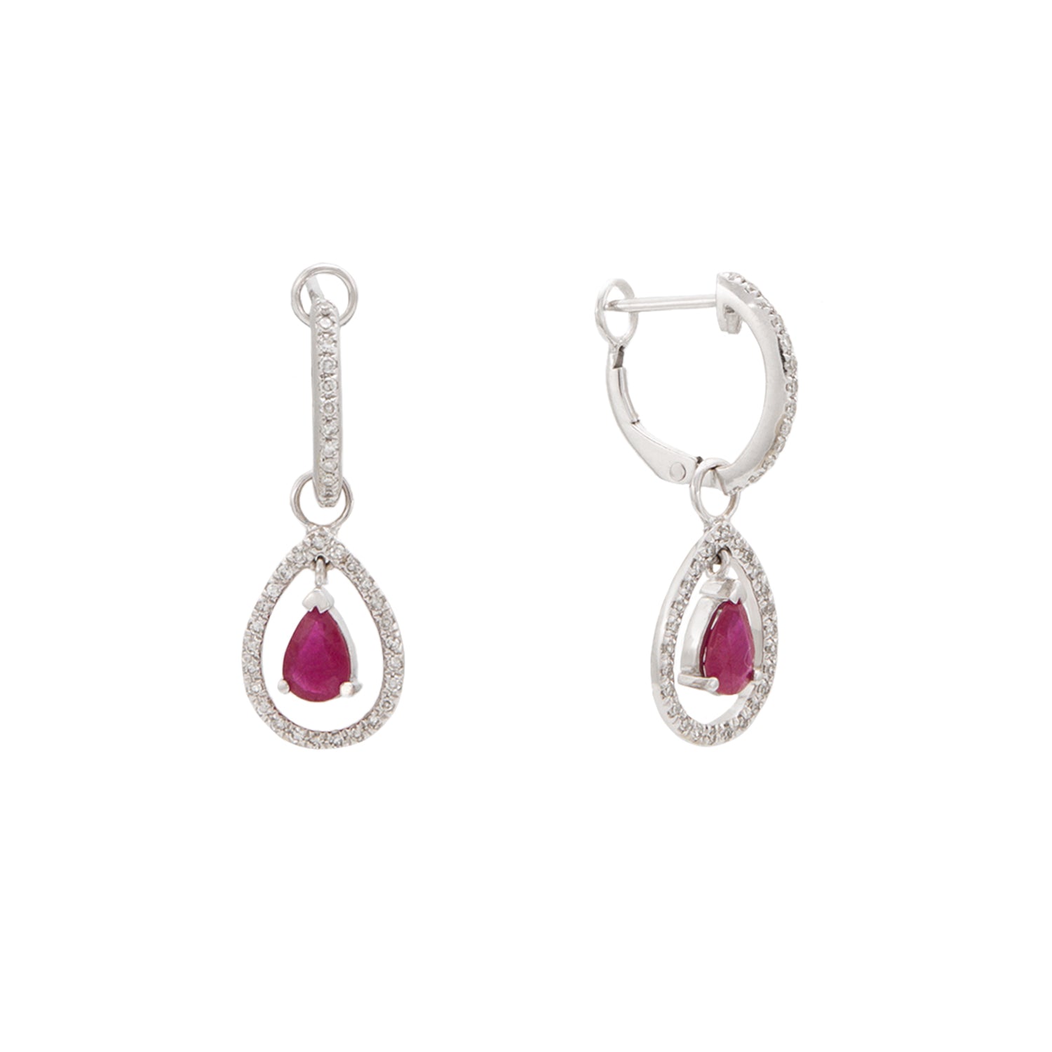 Aretes con Rubí y Diamantes