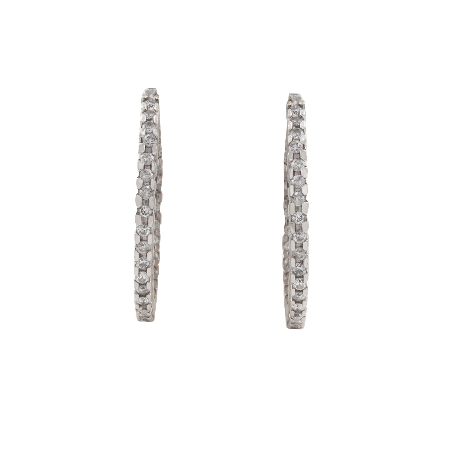 Arracadas Oro Blanco 14k - Boutique San Agustín